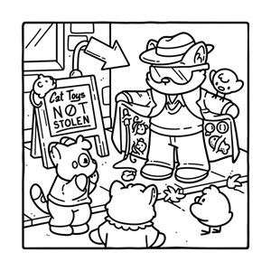 Cosy crim'minou coloriages mignons de vilains chatons