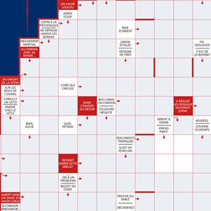 Les mots fléchés de Jujubier Le cinéma français grille géante à déplier