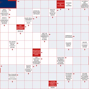 Les mots fléchés de Jujubier Le cinéma français grille géante à déplier