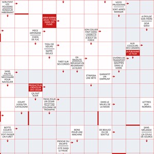 Les mots fléchés de Jujubier Le cinéma français grille géante à déplier