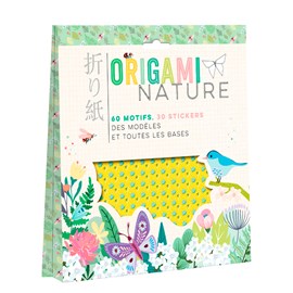 Pochette origami Nature 60 motifs et 30 stickers