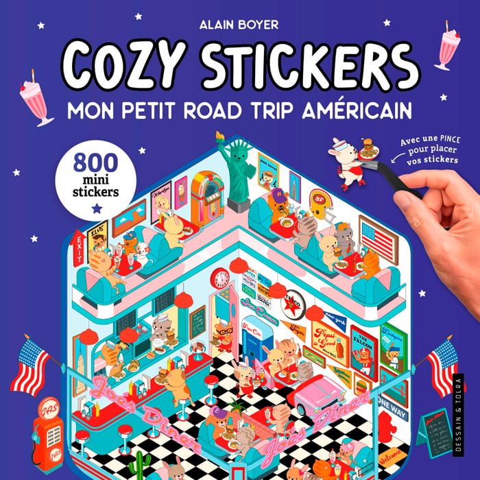 Cozy stickers - Mon petit road trip américain