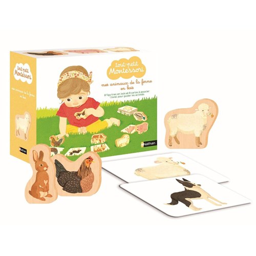 Coffret animaux en bois Montessori