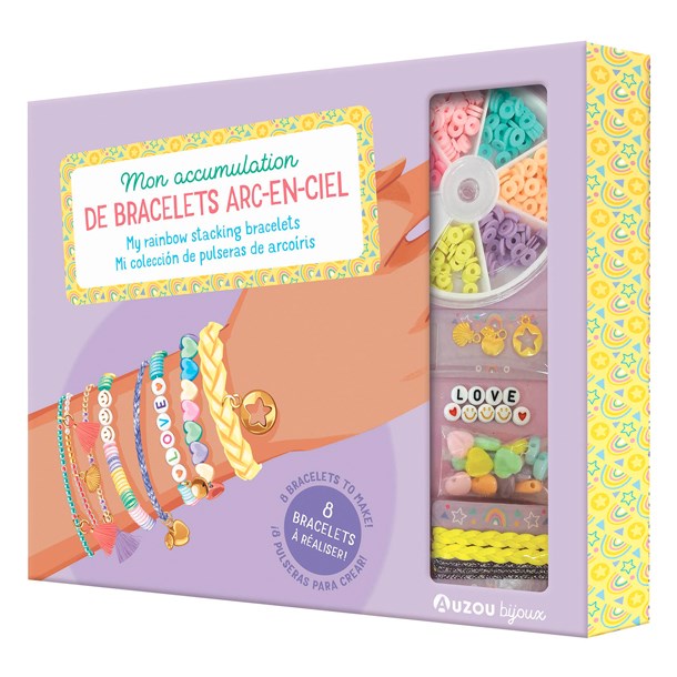 Éditions Auzou - Coffret mes bracelets arc-en-ciel