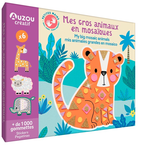 Mosaique numérotées mousse kits animaux x 3 pièces Activités enfant - La  Poste