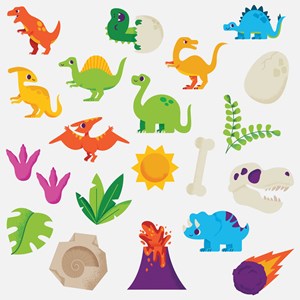 Coffret masques et tatouages dino