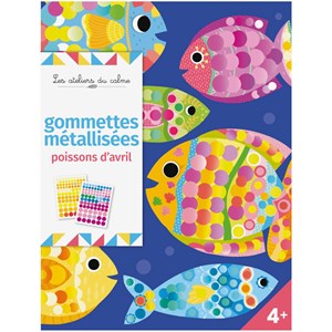 Gommettes métallisées poissons d'avril