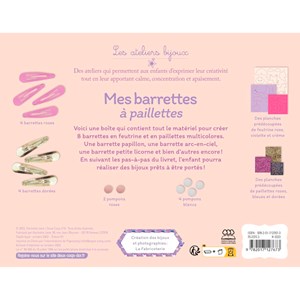 Coffret barrettes paillettes licornes 