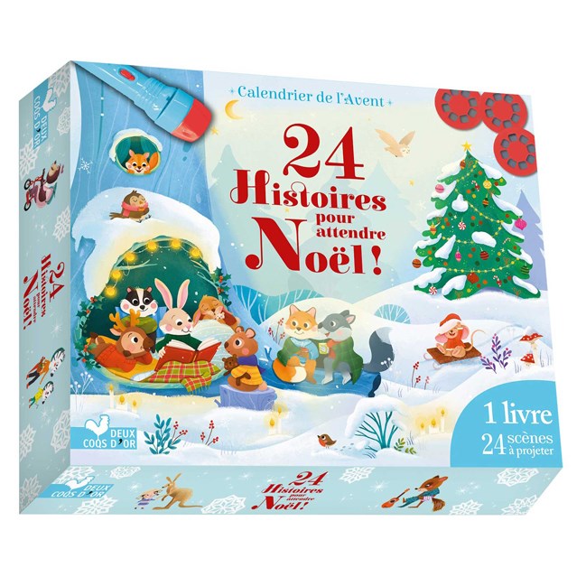 24 histoires pour attendre Noel Coffret lampe