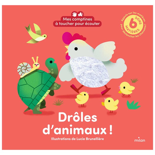 Drôles d'animaux ! Mes comptines à toucher pour écouter