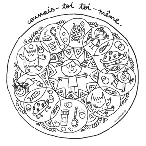 Mandalas avec le monstre des couleurs