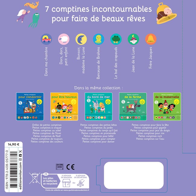 Petites comptines pour faire de beaux rêves (Éditions Milan) - Image 1