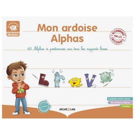 Mon ardoise Alphas. 60 Alphas à positionner sur tous les supports lisses