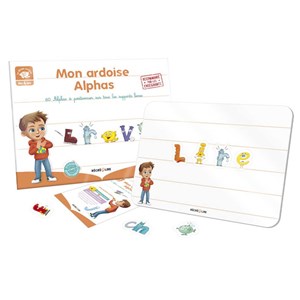 Mon ardoise Alphas. 60 Alphas à positionner sur tous les supports lisses