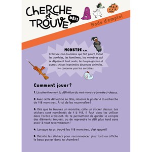 Poster cherche et trouve monstres