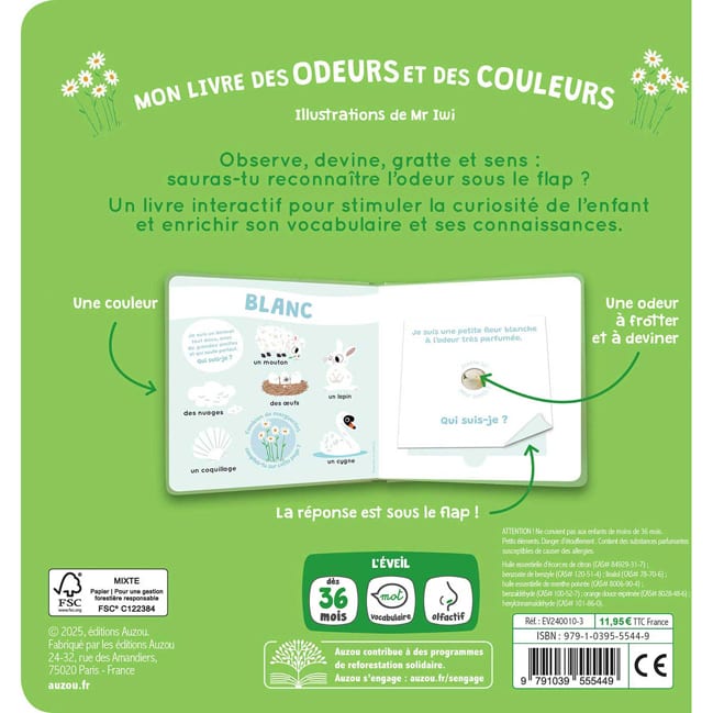 Mon livre des odeurs et des couleurs La nature (Éditions Auzou) - Image 3