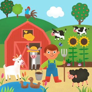 Mon coloriage à l'eau En visite à la ferme