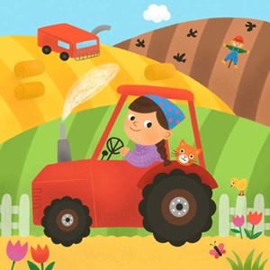 Mon coloriage à l'eau En visite à la ferme