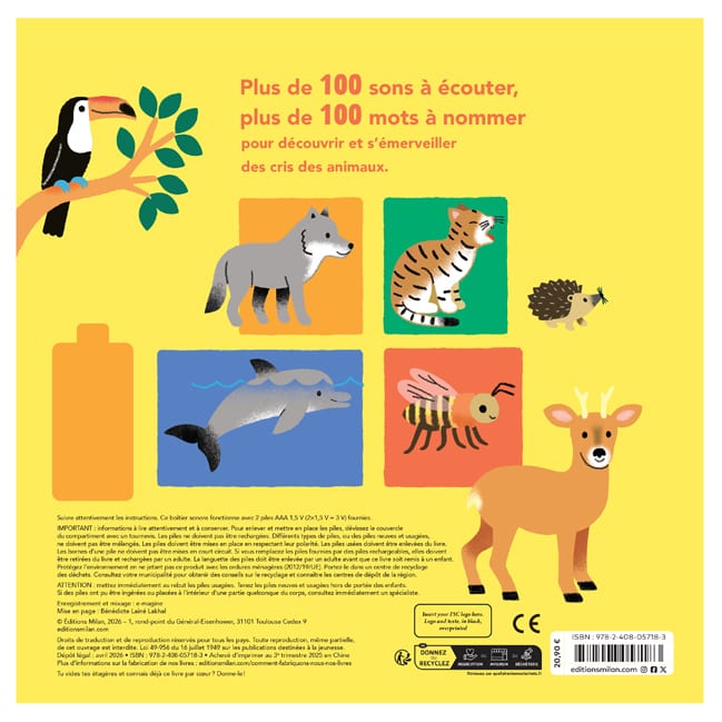 Mon imagier sonore Les cris des animaux (Éditions Milan) - Image 1