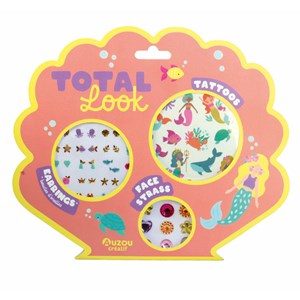 Pochette Total look tattoos et strass sirènes et animaux marins Auzou