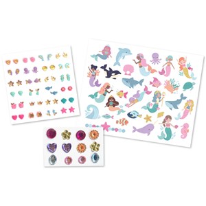 Pochette Total look tattoos et strass sirènes et animaux marins Auzou