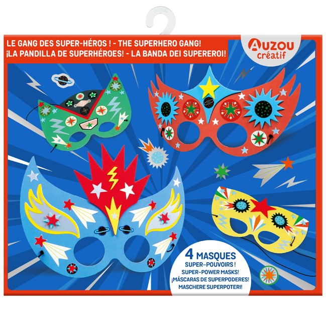 Masques à décorer Le gang des super héros