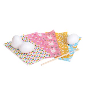 Coffret 6 œufs de Pâques et un panier à décorer