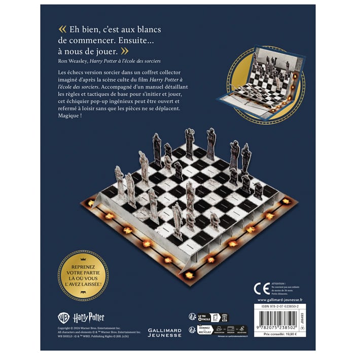 Échiquier pop-up, règles et tactiques : Harry Potter - Le Jeu d'échecs (Éditions Gallimard Jeunesse) - Image 1