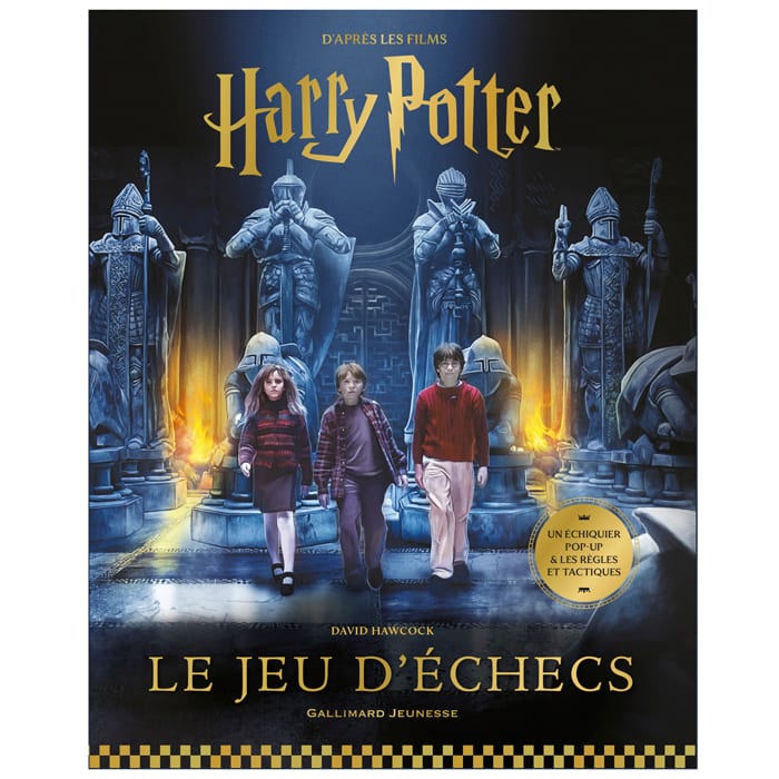 Échiquier pop-up, règles et tactiques : Harry Potter - Le Jeu d'échecs (Éditions Gallimard Jeunesse) - Couverture