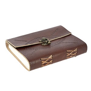 Carnet en cuir loquet métal