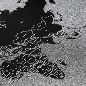 Carte du monde Pin it avec frontières