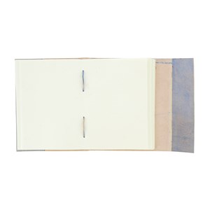 Carnet de voyage cuir bleu