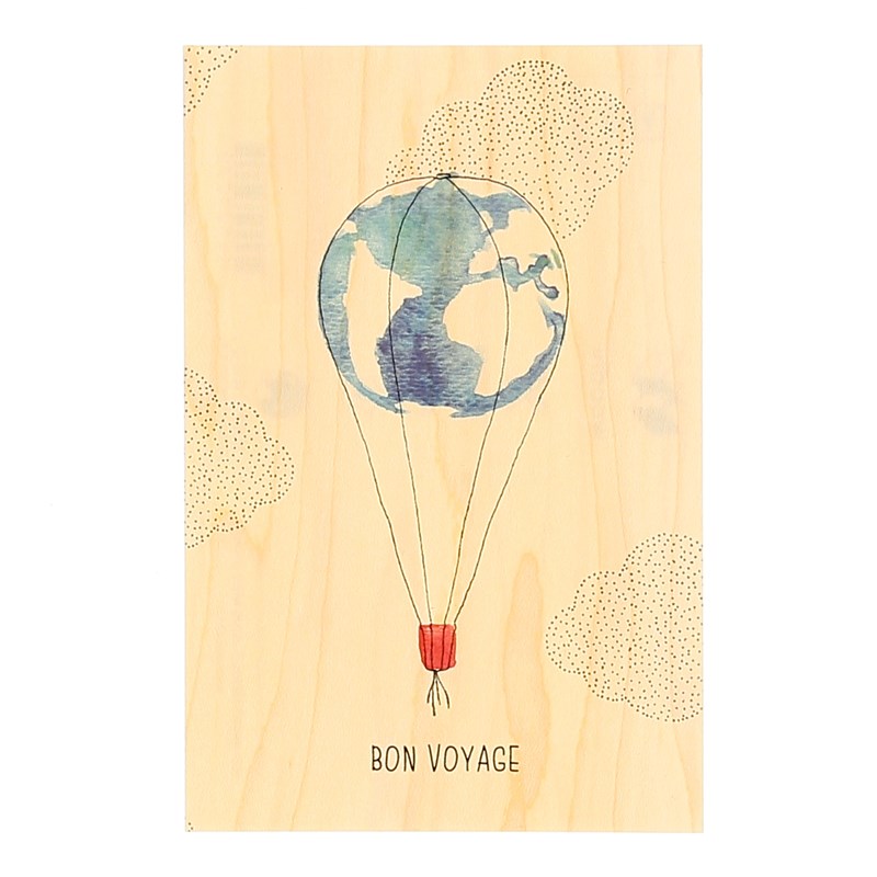 Carte En Bois Bon Voyage Nature Decouvertes