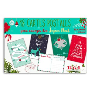 18 cartes postales de Noël