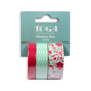 Masking tape menthe et rose
