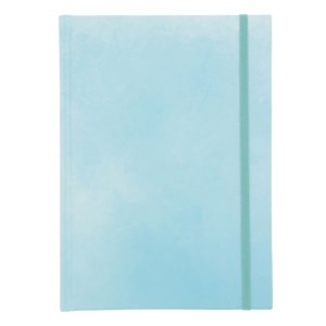 Cahier Bullet Journal bleu aquarelle
