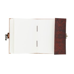 Carnet cuir avec loquet Rose des Vents