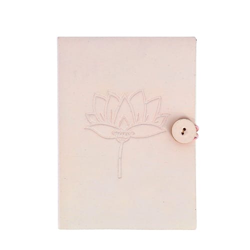 Carnet de notes en cuir recyclé Lotus