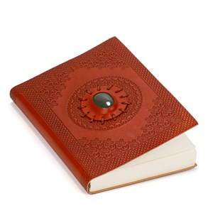 Carnet jade en cuir recyclé