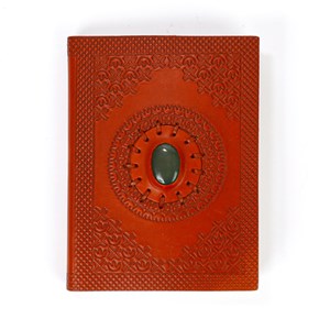 Carnet jade en cuir recyclé
