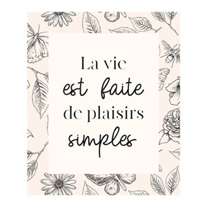 Carte La vie est faite plaisirs simples