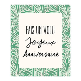 Carte Fais un vœu Joyeux anniversaire