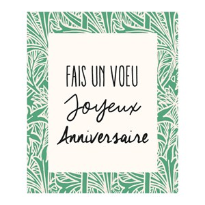 Carte Fais un vœu Joyeux anniversaire