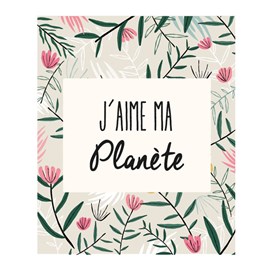 Carte J'aime ma planète