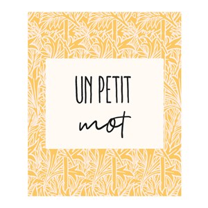 Carte Un petit mot