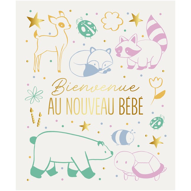 Carte Bienvenue au nouveau bébé
