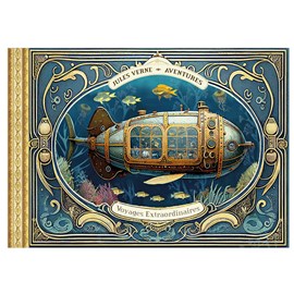 Carnet de notes illustré Jules Verne