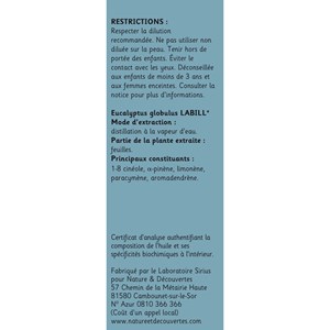 Huile essentielle eucalyptus globulus*