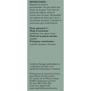 Huile essentielle bio* Pin sylvestre