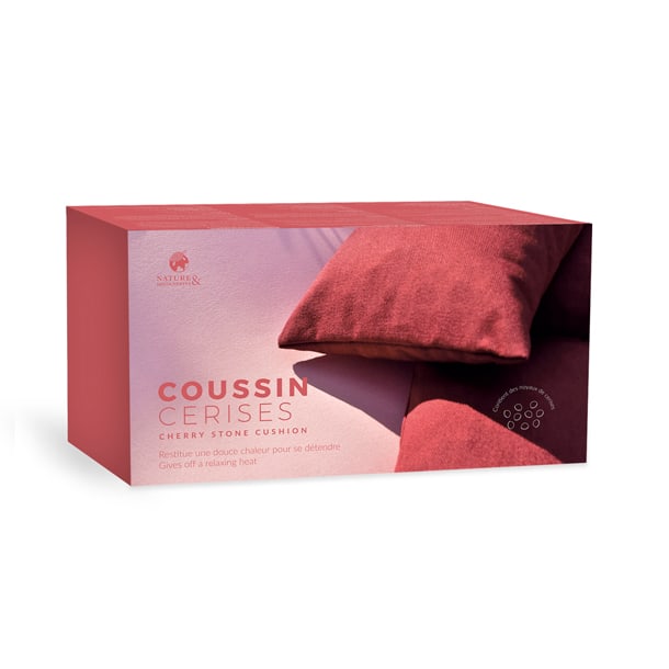 Coussin épaules et nuque avec col aux noyaux de cerises - Coussin thermique  - Coussin aux graines - Bouillotte pour cervicales